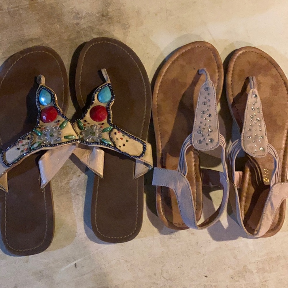 2 pair of sandals